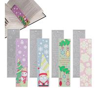 Ensemble De Moules En Résine Pour Signet De Flocon De Neige De Noël | Kit De Moulage 4 Pièces 3,8 × 0,55 × 14,3 Cm | Outil Artisanal Fait À La Main Pour L'école, La Bibliothèque, Le Bureau, L'étude, L