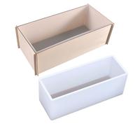 Ensemble de moules en silicone avec, grands moules artisanaux rectangulaires, en silicone, adaptés à la pâtisserie et à l ' artisanat, moule à crème glacée