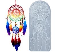 Ensemble de moules en silicone avec pendentif en forme de plume pour art mural, résine époxy pour décoration de la maison