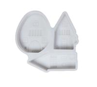 Ensemble de moules en Silicone de maisons de lapins de pâques,