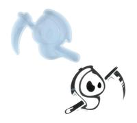 Ensemble de moules en silicone en forme de crâne pour boucles d'oreilles, pendentifs, pendentifs en résine, squelette de clown, porte-clés, porte-clés d'Halloween