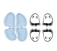 Ensemble de moules en silicone en forme de crâne pour boucles d'oreilles, pendentifs, pendentifs en résine, squelette de clown, porte-clés, porte-clés d'Halloween