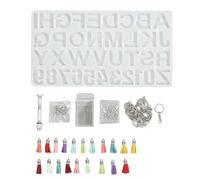 Ensemble de moules en silicone pour l’art et l’artisanat en résine, moules de coulée DIY à lisse, kit de fabrication de pendentifs à pompons réutilisables avec épingles en