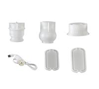 Ensemble de moules en silicone pour lampe de camping avec LED - Convient pour la fabrication de cadeaux en résine pour les vacances ou les cadeaux d'anniversaire