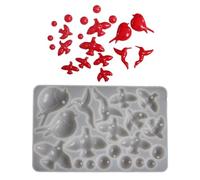 Ensemble de moules en silicone pour oiseaux créatifs, comprenant des formes de colombes de la paix pour boucles d ' oreilles et colliers en résine faits à la main, moule en silicone pour pendentif