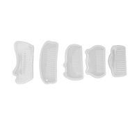 Ensemble de moules en silicone pour peigne, moules en résine transparente souple élastique de haute qualité pour l'artisanat de bricolage faisant des peignes 5 pièces moules en