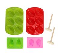 Ensemble de moules en Silicone pour œufs de lapin de Pâques, avec marteau, pour gâteau au chocolat
