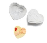 Ensemble de moules en Silicone résistant hautes températures, moule en fonte de conception sur le thème du cœur et de l ' pour gâteaux, ensemble de moules de cuisson en élastomère