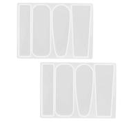 Ensemble de Moules Géométriques à Barre époxy, Moules Cricclip à Libération Facile pour les Projets à Faire Soi-même, Moule à Cheveux en Silicone en 2 Pièces Idéal pour les Amateurs D'artisanat, 3