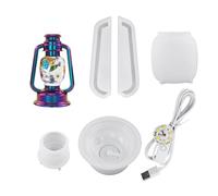 Ensemble de moules polyvalents en résine de silicone pour lampes à huile, veilleuses, décorations de table, projets faits à la main en silicone pour lampe de chevet