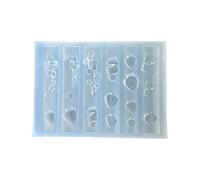 Ensemble de moules professionnels en silicone pour nail art avec formes de fraises - Fournitures d'art pour ongles créatifs - Moules en résine goutte à goutte