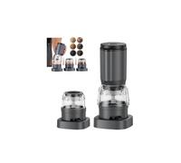 Ensemble de moulins à sel et poivre électriques en acier inoxydable automatique rechargeable avec 5 mousses réglables, salières et poivrières rechargeables, grande capacité améliorée