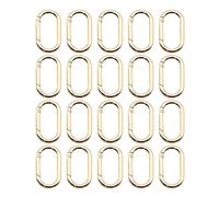 Ensemble de mousquetons - Petit crochet à ressort, anneau ovale en métal | Lien de fixation robuste pour sangle de sac à dos, porte-clés miniature pour clé de camping miniature pour randonnée, pêche