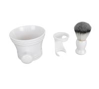 Ensemble de mousse et de soins pour barbe, comprend une brosse à barbe douce, un bol à savon et un support, pour une mousse riche, un séchage facile, pour hommes