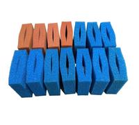 Ensemble de mousses de rechange BioTec 5/10/30 compatibles avec le filtre de bassin Oase Biotec/Mosses filtrantes rouges et bleues fendues/Dimensions 25 x 25 x 8 cm/Qualité allemande/Mousse filtrante