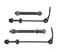 Ensemble de moyeu de roue avant et arrière avec axe à dégagement rapide, assemblage de moyeu en acier avec 6000 roulements pour route pour vélo, kit de remplacement de broche noire (avant + arrière)