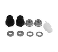 Ensemble de moyeux moteur pour vélos électriques 12 mm 14 mm avec couvercle de rondelle d'écrou de verrouillage Construction robuste en acier carbone pour une connexion sécurisée du moyeu de roue Noir