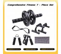 Ensemble de musculation 7 pièces : sangle, 2 outils de pompes, renfort de poignée, corde de tension de type 8, corde à sauter et genouillère Personnes concernées : UniverselMode d'alimentation : non c