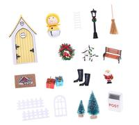Ensemble de nains de porte de fée pour maisons de poupées, scène de Noël miniature, décorations artisanales en résine, ensemble de meubles éducatifs