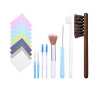 Ensemble de nettoyage de bijoux comprenant des organisateurs de rangement, une brosse à petit trou, un chiffon de polissage pour outils soignés, texture en PET