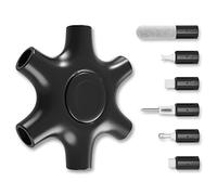 Ensemble de Nettoyage de téléphone Portable, Outil de Nettoyage pour iPhone AirPod, kit de réparation et de Restauration Tout-en-Un Nettoyage Le câble de Charge de Port iPad Type C (Noir)