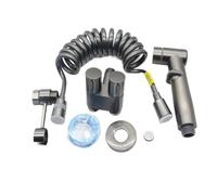 Ensemble de nettoyage de toilettes, bidet, pulvérisateur de toilettes, eau froide, bidet portable, accessoires de toilettes, lavage de salle de bain à main, douche anale(Black suit)