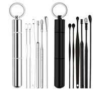 Ensemble De Nettoyage D'Oreille 12 Pièces, Nettoyeur D'Oreille, Outil D'Élimination Du Cérumen, Nettoyeur D'Oreille Portable, Adapté Aux Soins Quotidiens Des Oreilles Des Adultes Et Des Enfants