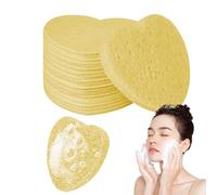 Ensemble de nettoyage doux - Coussinets réutilisables en forme de cœur | Éponges pour le visage en forme de cœur pour rituels, purification des pores, maquillage, utilisation au spa, rafraîchissement