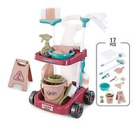 Ensemble De Nettoyage pour Enfant PIMPIMSKY 17 Pièces Jeu de Rôle Jouet Ménager Jouet d'imitation Chariot de Ménage Enfant