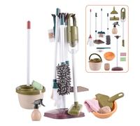 ENSEMBLE DE NETTOYAGE POUR ENFANTS AVEC ASPIRATEUR, BALAI, SERPILLÈRE, RAMASSE-POUCES, SEAU, BROSSE DE NETTOYAGE - JOUET DE NETTOYAGE POUR ENFANTS FILLES GARÇONS POUR RÔLE JOUER