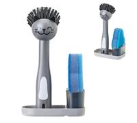 Ensemble de nettoyage pour gamelle avec brosse pour chat, éponge pour chat | Station de nettoyage dédiée pour chien et chat. Gardez l'éponge pour chien séparée des éponges de cuisine humaines