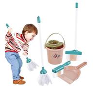 Ensemble de Nettoyage pour Petits - Ensemble de Fiction | Ensemble de Balai et de Nettoyage pour Jeunes Les Chariots de Nettoyage comprennent Un véritable aspirateur de Travail, Un
