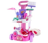 Ensemble de nettoyage pour tout-petits, ensemble de nettoyage pour enfants, chariot jeu rôle pour enfants éducatifs avec un véritable aspirateur fonctionnel, un balai, flacon pulvérisateur e
