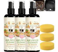 Ensemble de nettoyage robuste pour frites à air, dissolvant de graisse de cuisine, tueur de graisse, nettoyant en mousse sans gommage, nettoyant de cuisine multi-surfaces, (3PCS)