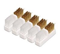 Ensemble de Nettoyant de Bits Forage à Ongles Portables avec Textures Poils Doubles pour un Nettoyage Facile - 5pcs Plastique Blanc et Poils en Métal en Cuivre, Conception Compacte pour une