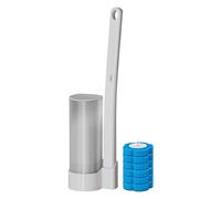 Ensemble de nettoyant pour baguettes de salle de bain - Brosse de bol rechargeable | Brosse de nettoyage de salle de bain, tête de remplacement à changement rapide pour lave-mains Washbasins