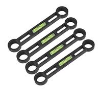 Ensemble de niveaux de pieds incurvés 4 pièces, outil à bulles de torpille en plastique avec résistance à la déformation pour le bricolage et l'installation à domicile