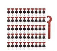 Ensemble de niveleurs de positionnement en céramique en forme de T avec 50 appareils réutilisables pour l'installation de carreaux de sol, conçu pour maintenir une hauteur constante et améliorer la