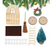 Ensemble de Noël pour porte de nom, décorations de porte de Noël | Ensemble de Noël enchanteur pour fées de naissance - Uniques pour petites décorations de Noël en plein air