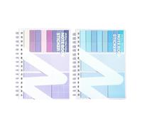 Ensemble de notes adhésives multifonctions et de cahiers lignés, blocs-notes portables rechargeables avec étiquette adhésive colorée, note adhésive d ' étude pour étudiants