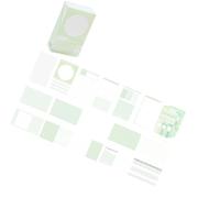 Ensemble de notes autocollantes adhésives design, Green | Bloc-notes adhésif puissant pour Journal Scrapbooking, bloc-notes réutilisable de dessin animé pour l ' école et le