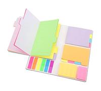 Ensemble de notes autocollantes, intercalaire réutilisable, notes autocollantes, marqueurs de page colorés, onglets combinés, couleurs assorties pour une utilisation à domicile,