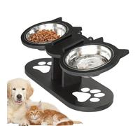 Ensemble de nourriture et de gamelle pour chat - Réglable - Convient également pour les chiens - Fontaine pour animaux de compagnie - Pour chiots, chatons, ménage, voyage, ménage multi-chats - Gamelle