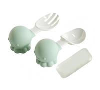 Ensemble De Nouvelles Cuillères Alimentaires Pour Tout-Petits, Cuillère Douce, Résistante À L'Usure, Anticorrosion, Portable, Lisse, Fourchette Pour Tout-Petits, 1 Ensemble