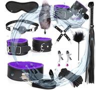 Ensemble De Onze PièCes De Corde De Tension En Cuir Et D'Accessoires DéCoratifs, Un éQuipement D'EntraîNement D'éTirement Pratique Et Beau - Y6 (Violet)