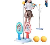 Ensemble de pagaie - Entraîneur de tennis de table - Tige élastique flexible - Raquette de tennis de table - Appareil d'exercice indépendant pour les compétences - Équipement de coordination à un seul