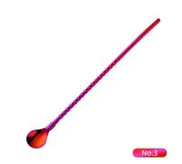 Ensemble De Pailles Colorées En Acier Inoxydable,Ensemble De Cuillères,Paille À Boire En Métal Coudé Réutilisable Avec Brosse De Nettoyage,Accessoires De Bar De Fête 4 Pièces/Lot - Type 4 No.3
