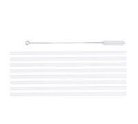 Ensemble de Pailles de Tasse, Pratique 8 Pièces Ensemble de Pailles de Remplacement Réutilisables Faciles à Nettoyer Combinaison Polyvalente PP avec Brosse de Nettoyage pour