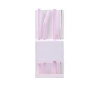 Ensemble de pailles en verre adaptées aux jus, aux boissons solides, aux milkshakes, ainsi qu'une brosse de nettoyage gratuite(Pink)