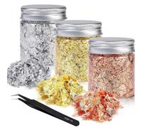 Ensemble De Paillettes De Dorure ¿ 3 Couleurs, Flacons De 10 G Pour Loisirs Créatifs, Bijoux En Résine, Nail Art Et Bien Plus Encore